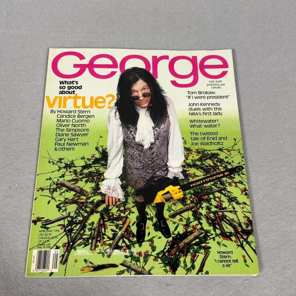 Vintage 1996 George Magazine Howard Stern Tom Brokaw Paul Newman Whitewater